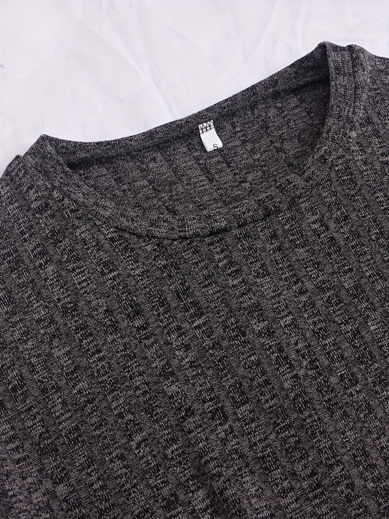 Solid Ribbed Lounge Set, Short Sleeve Crew Neck Top & Elastic Waistband Shorts, Women's Loungewear & Sleepwear.